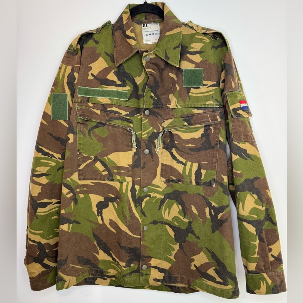 Vintage Camouflage Military Jacket Netherlands Army Dutch Camo Parka